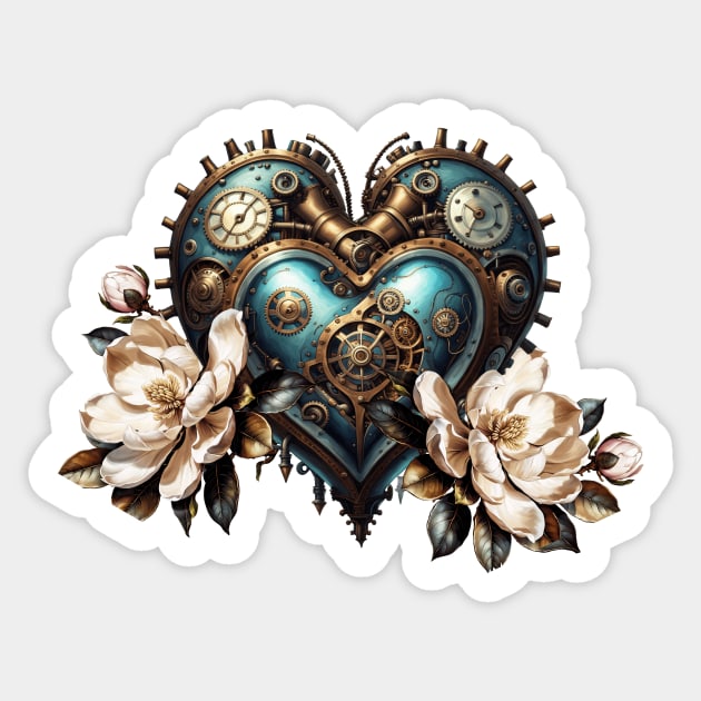 Wonderful steampunk heart Sticker by Nicky2342